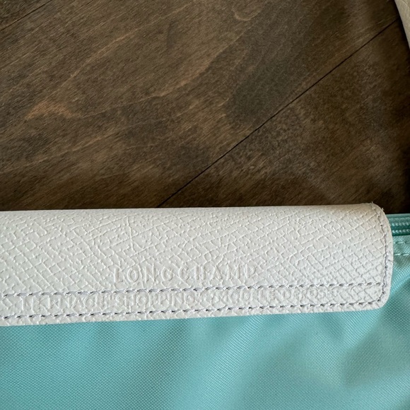 NEW ✨RARE COLLECTOR LONGCHAMP X SARAH MORRIS 2014✨ Baby Blue / Turquoise / White - Picture 8 of 12